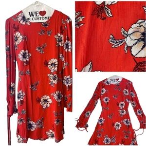 Showpo Long sleeve & open back dress.